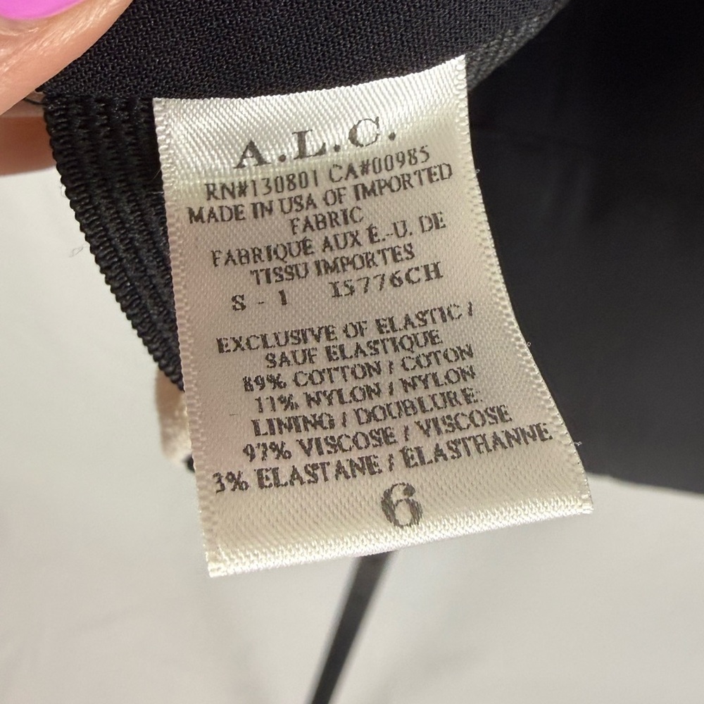 A.L.C. Morley Bustier Crop Top Sweetheart Cream Black Size 6 - Picture 5 of 8